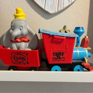 Disney Casey Jr train popcorn bucket and dumbo sipper set